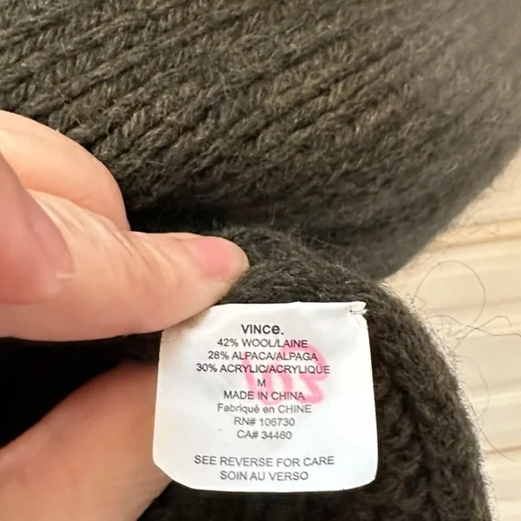 Vince Charcoal Black Long Cardigan Sweater. Size M - Picture 5 of 5